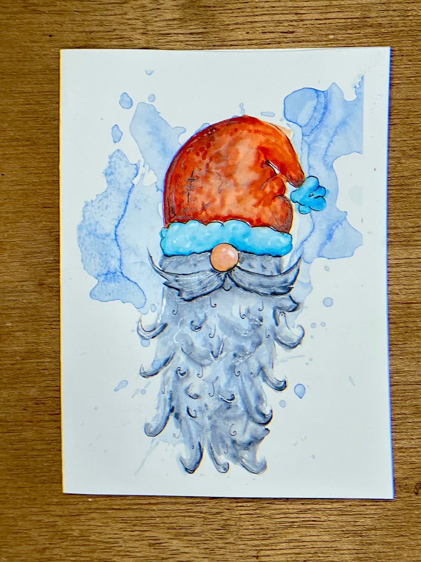 Gnome de Noël - Aquarelle